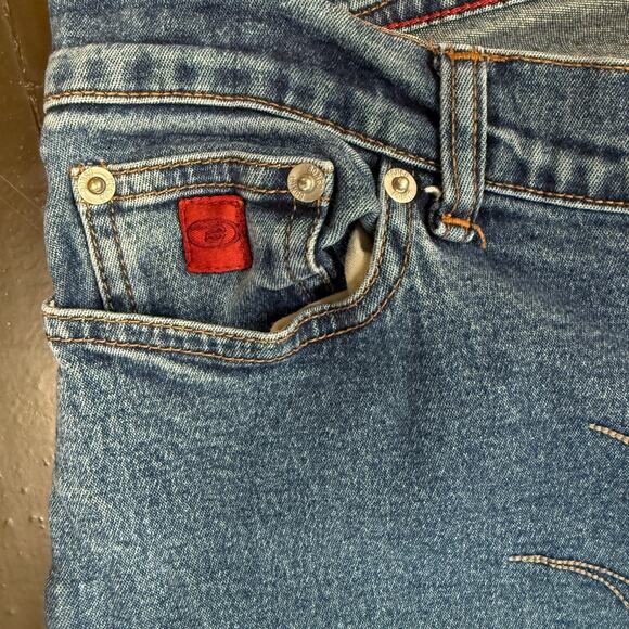 Vintage Bongo Womens Jeans Size 11 Flare Bootcut Embroidered 90s Tribal Y2K - Picture 3 of 10